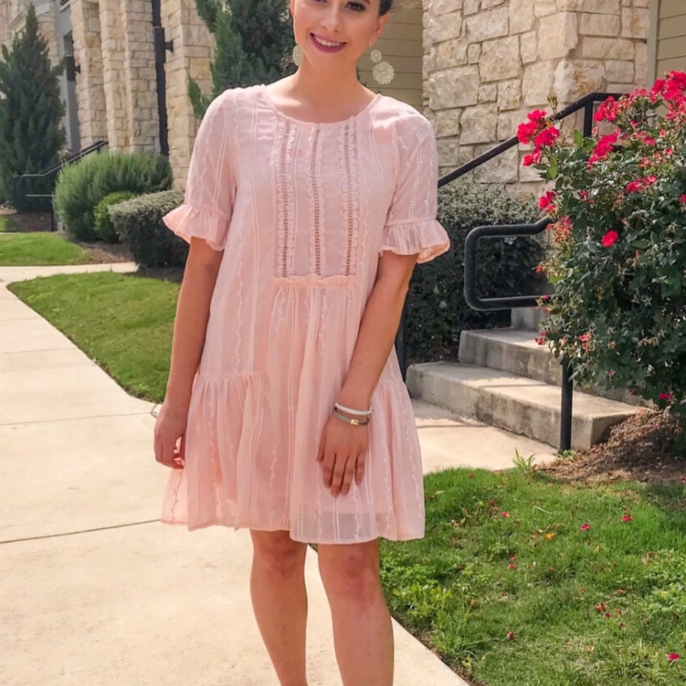 Light Pink Ruffles Babydoll Dress